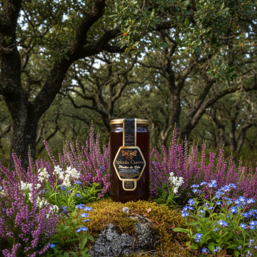 miel de encina brezo y flores